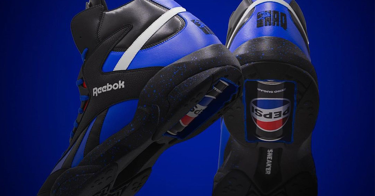 Shaq und Pepsi feiern 32 Jahre mit exklusiven Reebok Aztrek Trainers Custom Sneakers